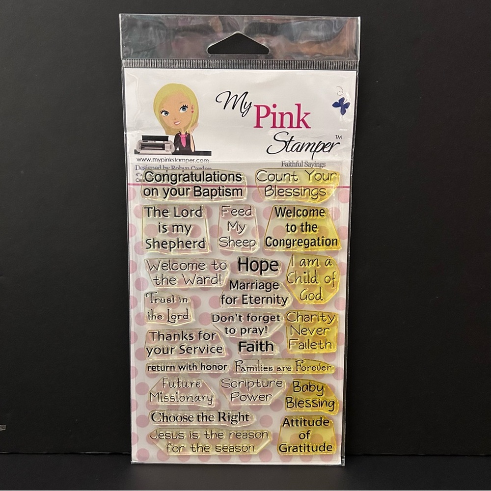 My Pink Stamper clear stamps set: FAITHFUL SAYINGS